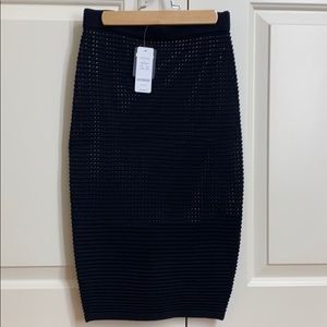 Bebe Black Open Ottoman Skirt XS